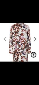 Masai Brand abstract print shirt paprika