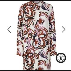 Masai Brand abstract print shirt paprika