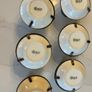 6 Christopher Dresser Antique Silver Plated & Royal Doulton Integrated Egg Cups Image 3