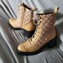 Leather woman heels boots camel 42 NEW Image 4