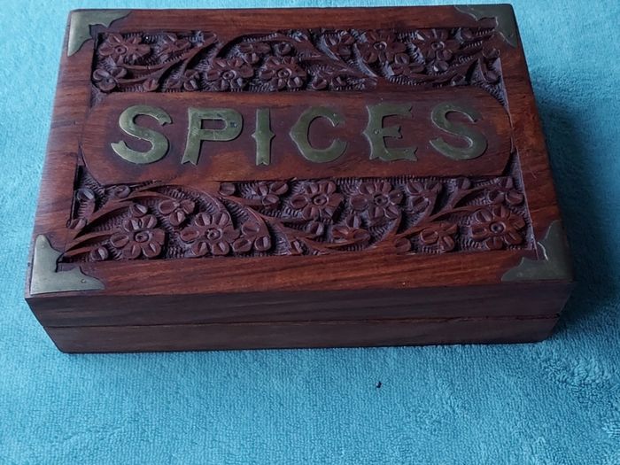 Beautiful hand carved Indian spice box