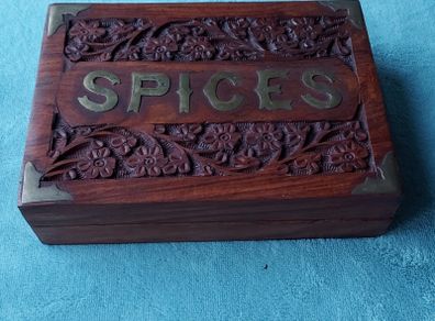 Beautiful hand carved Indian spice box