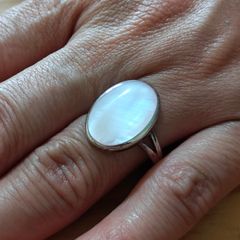 Sterling Silver Ring - Size P/Q - Stamped for Silver (S12)
