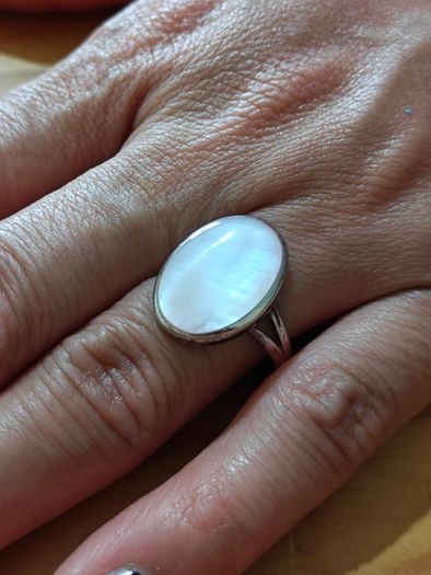 Sterling Silver Ring - Size P/Q - Stamped for Silver (S12)