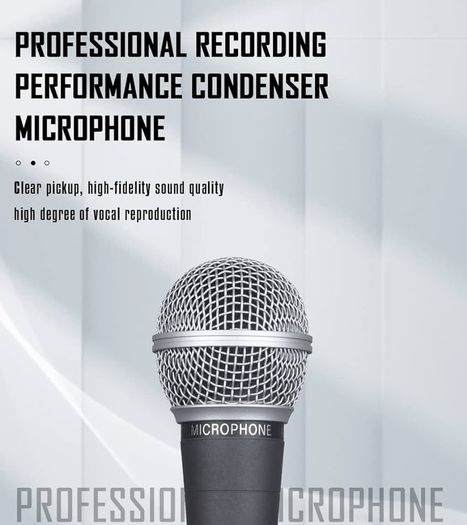 Mic Dynamic Vocal Microphone Classic Style Microphone Audio Instrument Mic with Clean Sound,metal Body Professional Moving Coil Dynamic Handheld Microphone