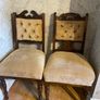 Vintage Solid Wood Upholstered Dining Chairs Set of 6 Image 7