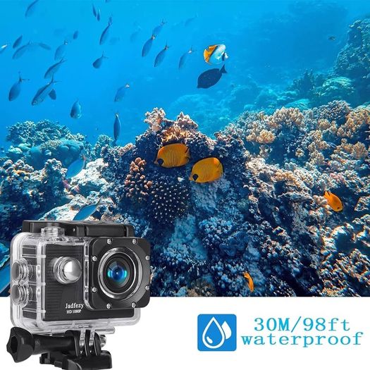 NEW SALE | Action Camera FHD 1080P 12MP, 98FT/30M Underwater Waterproof Camera with 2 Rechargeable Batteries, Wide Angle