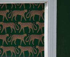Blackout Bathroom Roller Blind with Cheetah Print 90WX160D