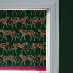 Blackout Bathroom Roller Blind with Cheetah Print 90WX160D