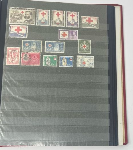 Collection: Thematic Red Cross, Malaria and For Young People stamps mainly used however some mint noted along with some miniature sheets on 28 pages