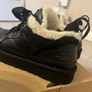 UGGs black sneakers with white fur Image 3
