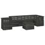 7 Piece Garden Pallet Lounge Set Solid Pinewood Dark Grey Image 5