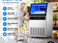 main image for ad Commercial Ice Maker 59kg Per Day Stainless Steel Ice Machine with 15kg Storage for Home Bar Restaurant and Cafe