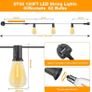120FT Festoon Lights Outdoor, Garden Patio String Lights Mains Powered, 2200K Warm White, ST38 Waterproof LED String Lights with 62 Plastic Vintage Bulbs for Backyard Party Wedding Image 6