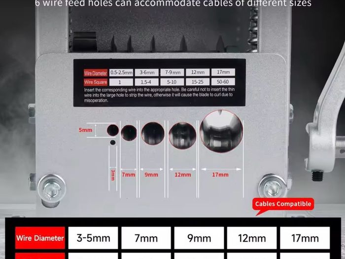 Small Manual wire cable copper stripping Machine/drill order, 6 channels 3-17mm, adjustable height razor wire razor wire drill for used cables, domestic and industrial single-pole wires