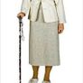 Folding Walking Stick, Floral Black Image 4