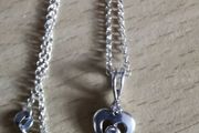 925 silver with love heart necklace