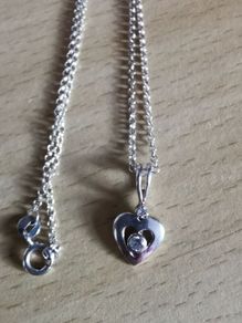 925 silver with love heart necklace
