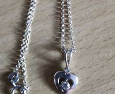 925 silver with love heart necklace