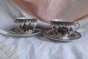 Wedgewood Oriental Pheasant Cups &amp; Saucers.