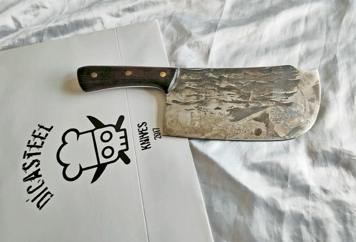 Forged for Legends  Cleaver Knife with Viking Art Engraving By Di'Casteel