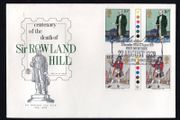 1979 Great Britain Centenary of the Death of Sir Rowland Hill Traffic Lights Gutter Pairs 10p &amp; 11 1/2p commemorative stamps First Day Cover (FDC)