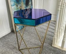 Coffee accent table mirrored