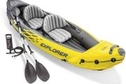 FREE EXPRESS SHIPPING  K2 Kayak, 2-Person Inflatable Kayak Set with Aluminum Oars and High Output Air Pump