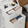 Chest of Drawers with Adjustable Mirror, 2-in-1 Dresser, White Image 5