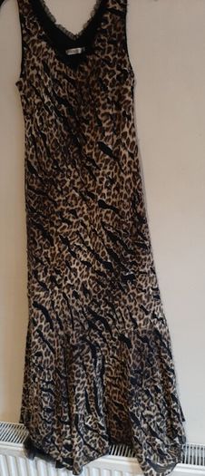 new designer maxi dress leopard print with tag