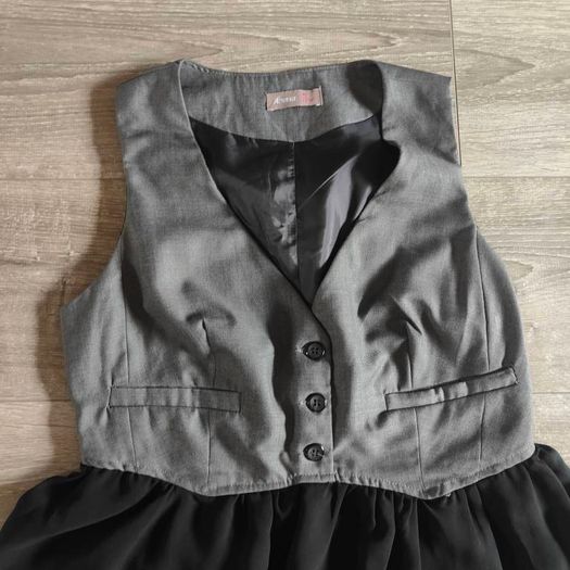 Grey Black Dress size 10