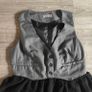 Grey Black Dress size 10 Image 2