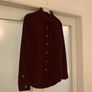American Eagle Mens Burgundy Shirt Image 7
