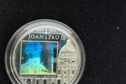 Andorra 5 D 2011 Silverproof Silver Coin Hologram Joan Paul Ii Rare