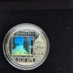 Andorra 5 D 2011 Silverproof Silver Coin Hologram Joan Paul Ii Rare