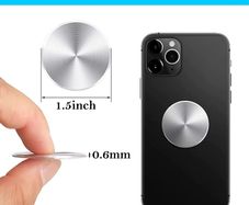 Magnetic Phone Holder Metal Plate Silver Adhesive Disc 33mm
