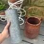 Vintage Japanese Style Flower Basket with Metal Insert Image 4