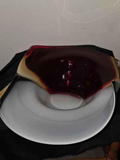 Large Art Glass Bowl - Hand Blown