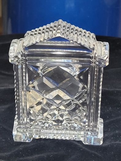 Waterford Crystal Mantel Clock Signed Crystal Only Broken Movement