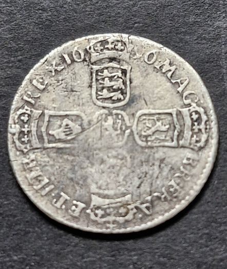 William lll (1694-1702) Six Pence 1696 Coin  VERY RARE