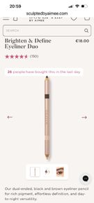Sculpted by Aimee Eyeliner Duo. 2 in 1 Brighten and Define in Nude/Brown
