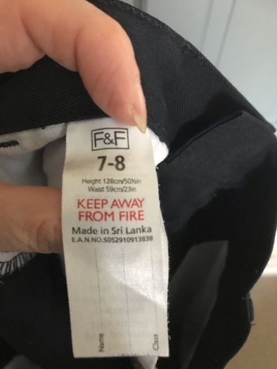 For school Tesco navy boys school trousers aged 7-8 years