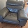 DFS Leather Sofa, Armchair and Ottoman Set Image 4