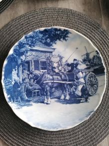 Vintage Delfts Blauw Plate The Wedding Cart
