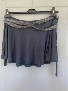 sass & Bide navy mini skirt with bead detail