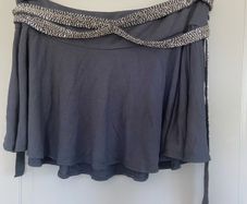sass & Bide navy mini skirt with bead detail