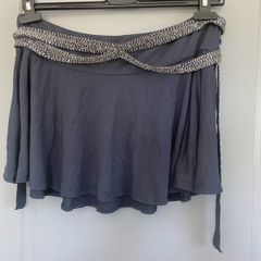 sass & Bide navy mini skirt with bead detail