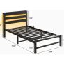 3ft Single Bed Frame with Charging Station and LED Lights Image 2