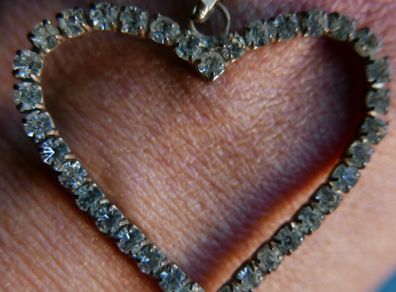 18k Gold Plated Open Heart and Rolled Gold Necklace 5,7g