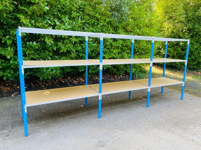 15ft Racking Shelving Triple Bay Storage Garage And Warehouses For Sale ...